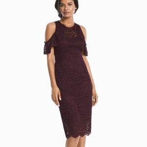 Cold shoulder lace sheath dress size 10